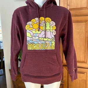 Merrell Maroon Women’s Hoodie Sweatshirt Medium